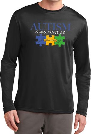 Autism Awareness Puzzle Pieces Dry Wicking Long Sleeve