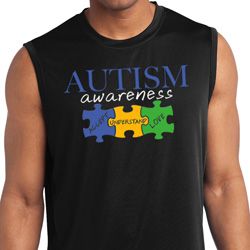 Autism Awareness Puzzle Pieces Dry Wicking Muscle Shirt