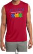 Autism Awareness Puzzle Pieces Dry Wicking Muscle Shirt