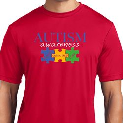 Autism Awareness Puzzle Pieces Dry Wicking T-shirt