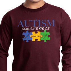 Autism Awareness Puzzle Pieces Kids Long Sleeve