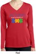 Autism Awareness Puzzle Pieces Ladies Dry Wicking Long Sleeve