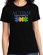 Autism Awareness Puzzle Pieces Ladies T-shirt