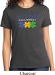 Autism Awareness Puzzle Pieces Ladies T-shirt