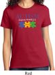 Autism Awareness Puzzle Pieces Ladies T-shirt