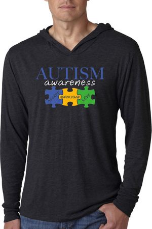 Autism Awareness Puzzle Pieces Lightweight Hoodie