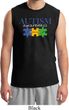 Autism Awareness Puzzle Pieces Muscle Shirt