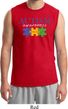 Autism Awareness Puzzle Pieces Muscle Shirt