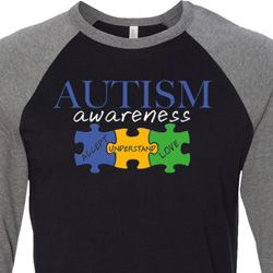 Autism Awareness Puzzle Pieces Raglan Shirt