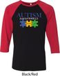 Autism Awareness Puzzle Pieces Raglan Shirt