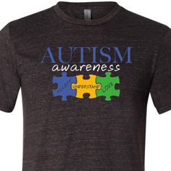Autism Awareness Puzzle Pieces Tri Blend T-shirt