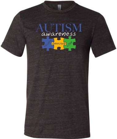 Autism Awareness Puzzle Pieces Tri Blend T-shirt