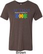 Autism Awareness Puzzle Pieces Tri Blend T-shirt