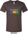Autism Awareness Puzzle Pieces Tri Blend V-neck