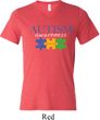 Autism Awareness Puzzle Pieces Tri Blend V-neck