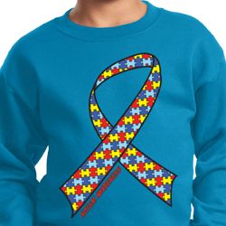 Autism Awareness Ribbon Kids Sweatshirt