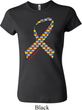 Autism Awareness Ribbon Ladies Crewneck Shirt