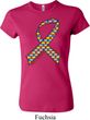 Autism Awareness Ribbon Ladies Crewneck Shirt