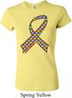 Autism Awareness Ribbon Ladies Crewneck Shirt