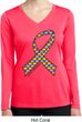Autism Awareness Ribbon Ladies Dry Wicking Long Sleeve Shirt