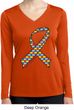 Autism Awareness Ribbon Ladies Dry Wicking Long Sleeve Shirt