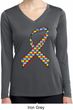 Autism Awareness Ribbon Ladies Dry Wicking Long Sleeve Shirt