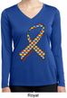 Autism Awareness Ribbon Ladies Dry Wicking Long Sleeve Shirt