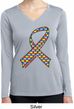 Autism Awareness Ribbon Ladies Dry Wicking Long Sleeve Shirt