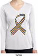 Autism Awareness Ribbon Ladies Dry Wicking Long Sleeve Shirt