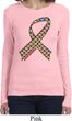Autism Awareness Ribbon Ladies Long Sleeve Shirt