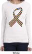 Autism Awareness Ribbon Ladies Long Sleeve Shirt