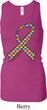 Autism Awareness Ribbon Ladies Longer Length Racerback Tank Top