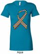 Autism Awareness Ribbon Ladies Longer Length Shirt