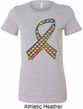 Autism Awareness Ribbon Ladies Longer Length Shirt