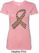 Autism Awareness Ribbon Ladies Longer Length Shirt