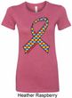 Autism Awareness Ribbon Ladies Longer Length Shirt