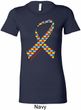 Autism Awareness Ribbon Ladies Longer Length Shirt