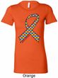 Autism Awareness Ribbon Ladies Longer Length Shirt