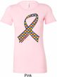 Autism Awareness Ribbon Ladies Longer Length Shirt