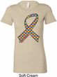 Autism Awareness Ribbon Ladies Longer Length Shirt