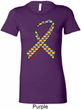 Autism Awareness Ribbon Ladies Longer Length Shirt
