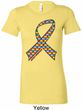 Autism Awareness Ribbon Ladies Longer Length Shirt