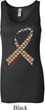 Autism Awareness Ribbon Ladies Longer Length Tank Top