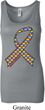 Autism Awareness Ribbon Ladies Longer Length Tank Top