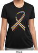 Autism Awareness Ribbon Ladies Moisture Wicking Shirt