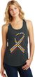 Autism Awareness Ribbon Ladies Racerback Tank Top