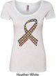 Autism Awareness Ribbon Ladies Scoop Neck