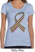 Autism Awareness Ribbon Ladies Scoop Neck Shirt