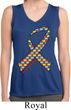 Autism Awareness Ribbon Ladies Sleeveless Moisture Wicking Shirt