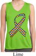 Autism Awareness Ribbon Ladies Sleeveless Moisture Wicking Shirt